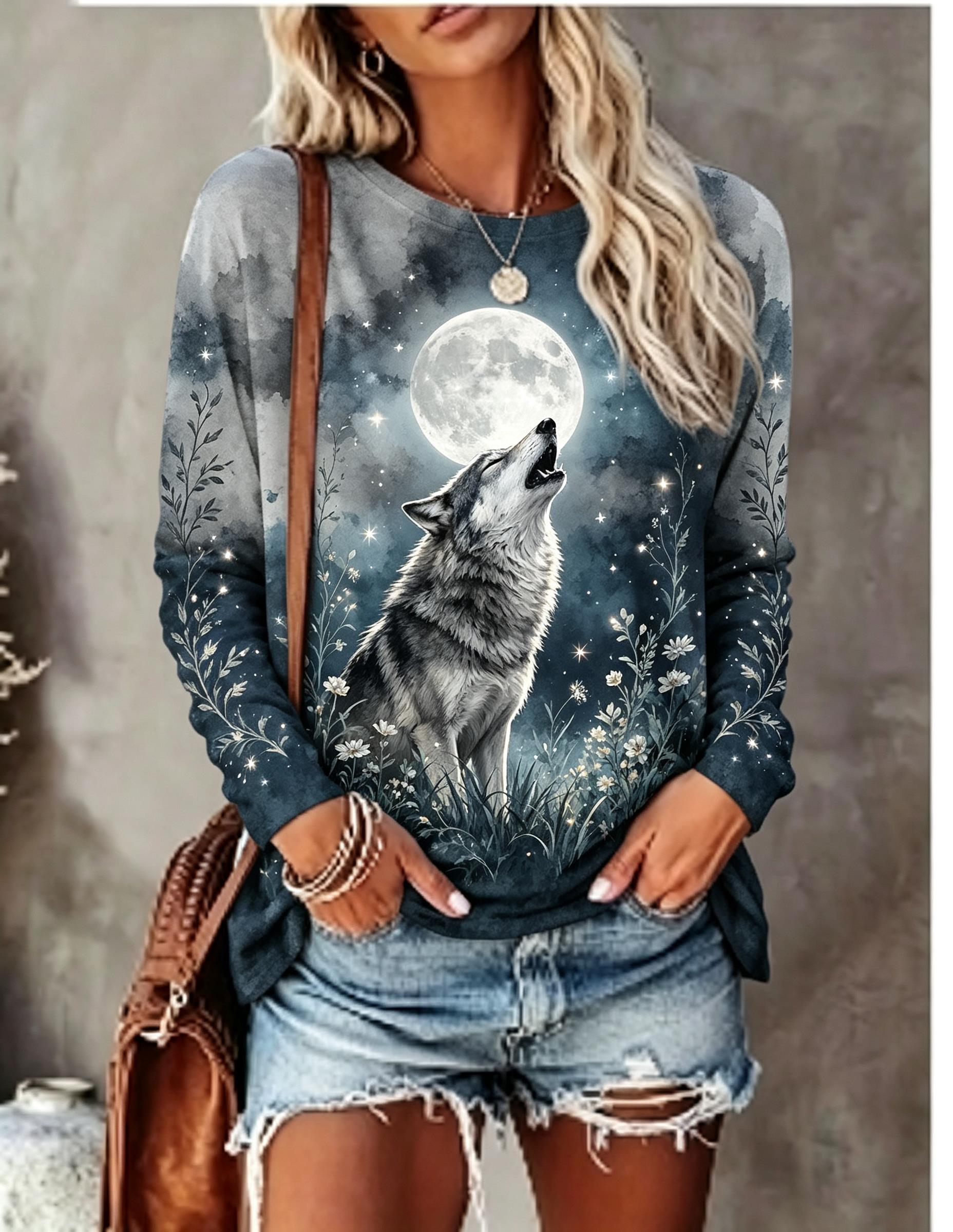 Blouses - Maglietta a maniche lunghe da donna