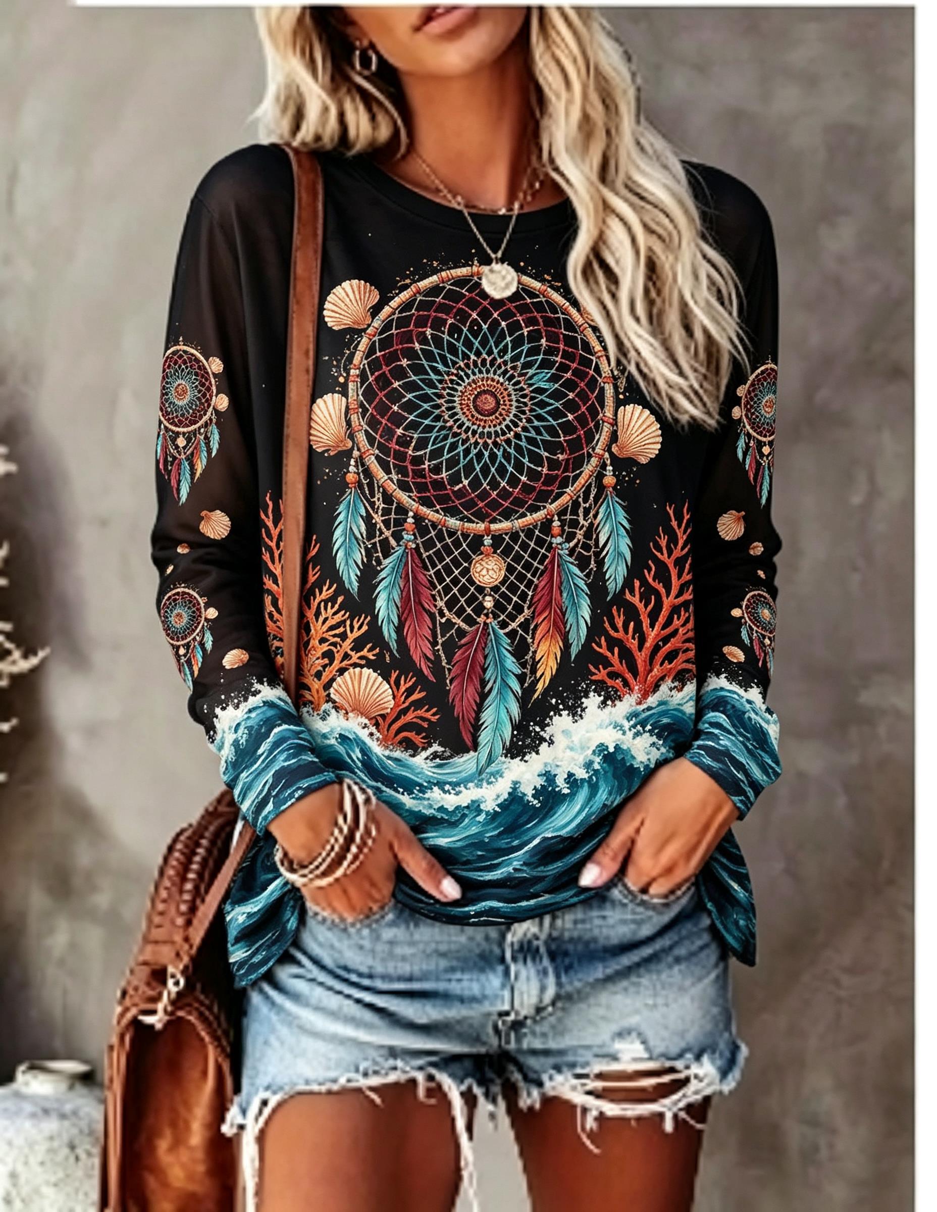 T-shirt da donna a maniche lun - Blouses recensione e prezzo
