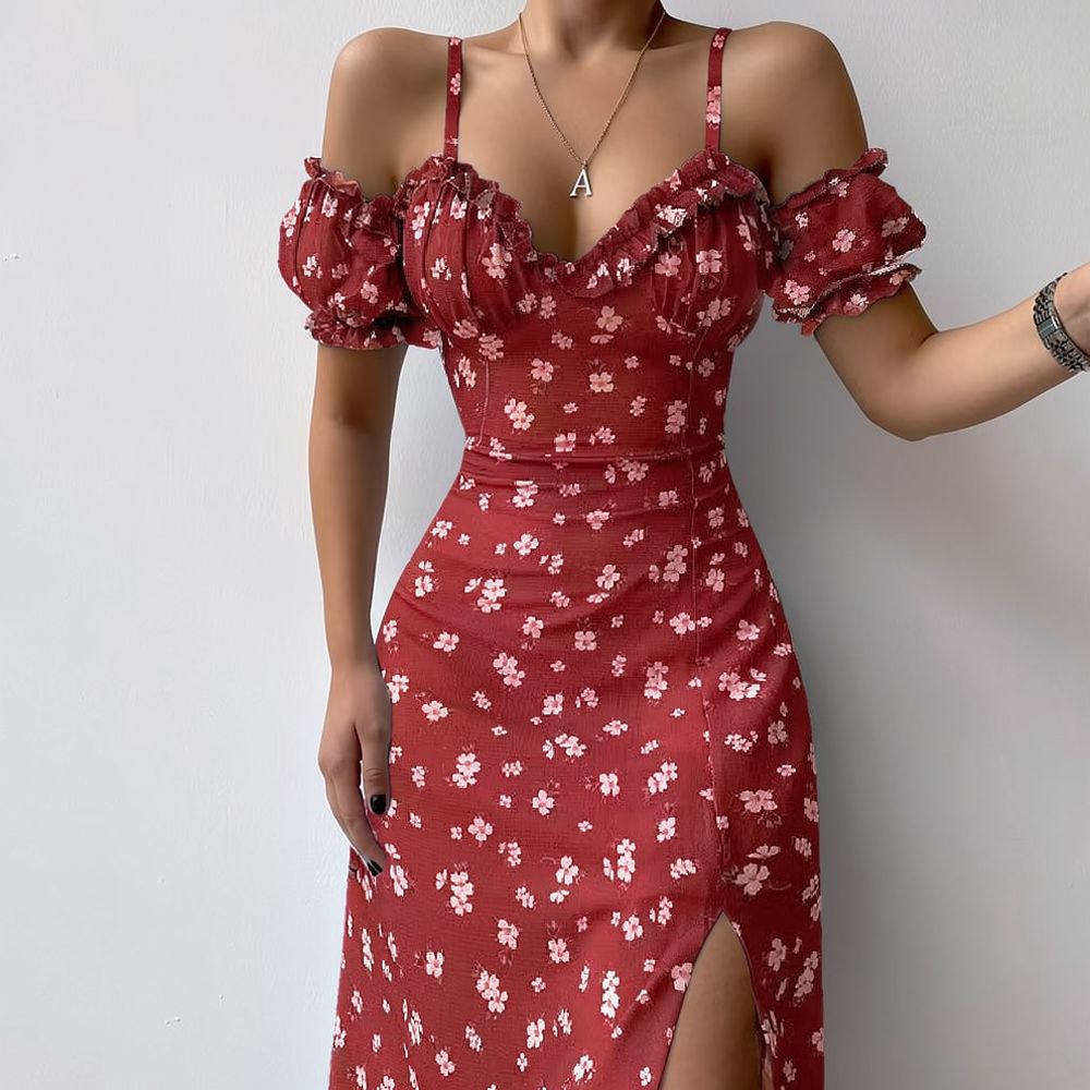 Abito estivo floreale da donna - French Vintage Floral Midi Dress recensione e prezzo
