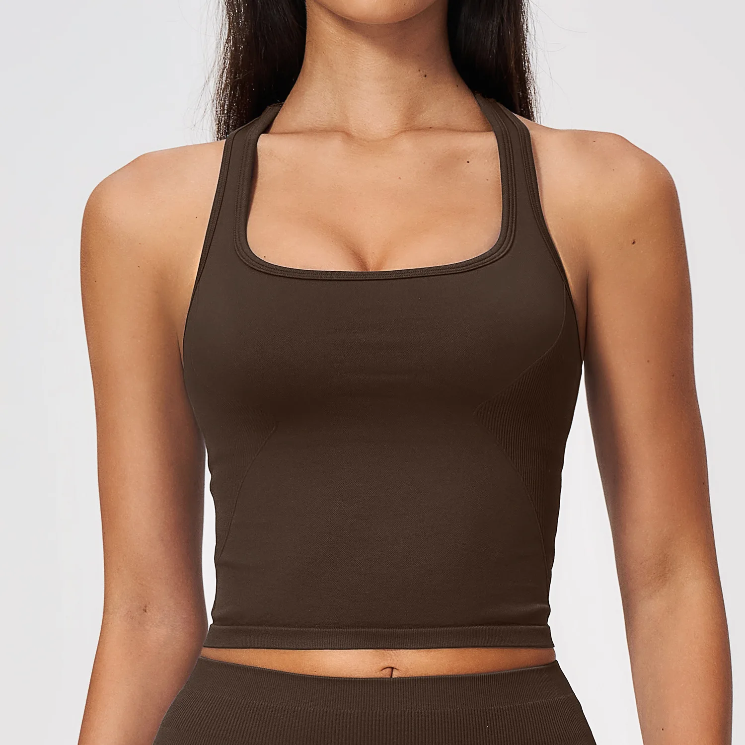Reggiseno sportivo da yoga sen - Seamless Ribbed Workout Tank Top recensione e prezzo