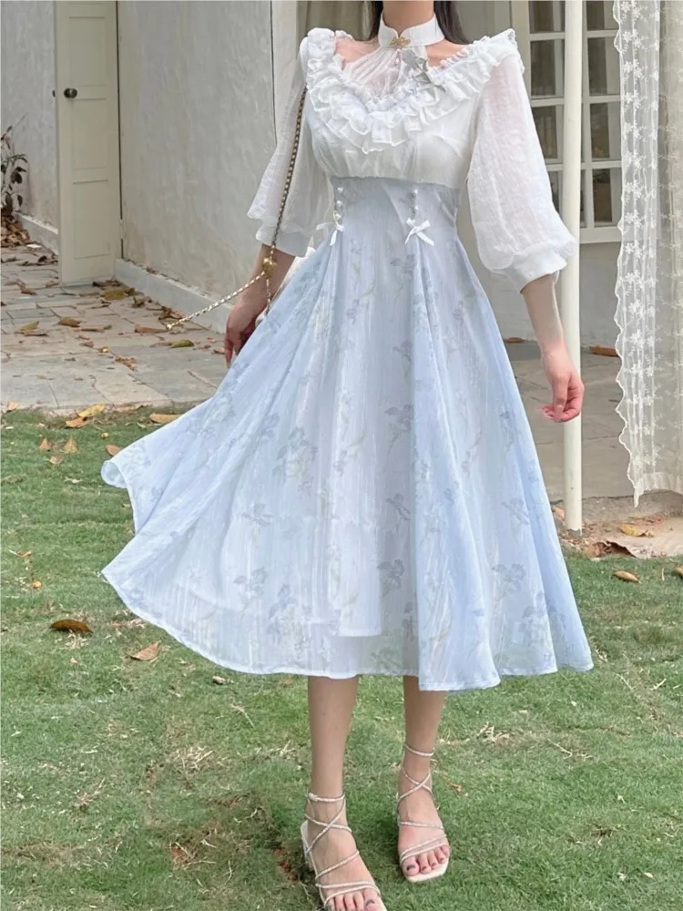 Elelgant Abito longuette flore - French Vintage Floral Midi Dress recensione e prezzo