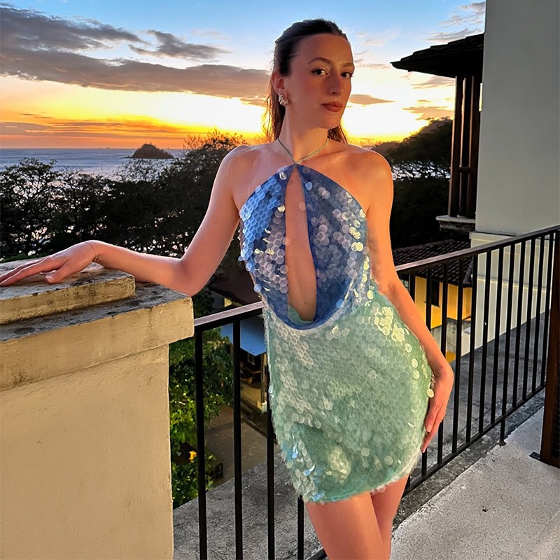 ONE TO WAN Abito da donna Y2K  - Y2K Backless Halter Mini Dress recensione e prezzo